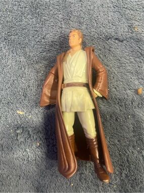 Star Wars Jedi Action Figure - Brown Robe, Cream Tunic 1999 Episode 1